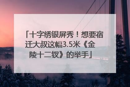十字绣银屏秀！想要宿迁大叔这幅3.5米《金陵十二钗》的举手